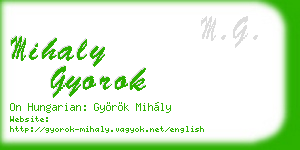 mihaly gyorok business card