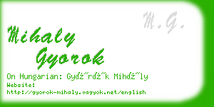 mihaly gyorok business card